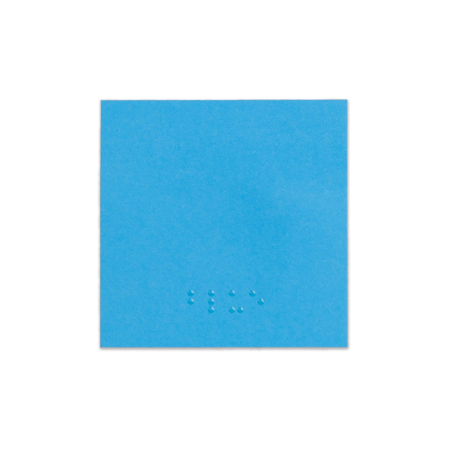 Blue Sticky Note with Blue in Braille