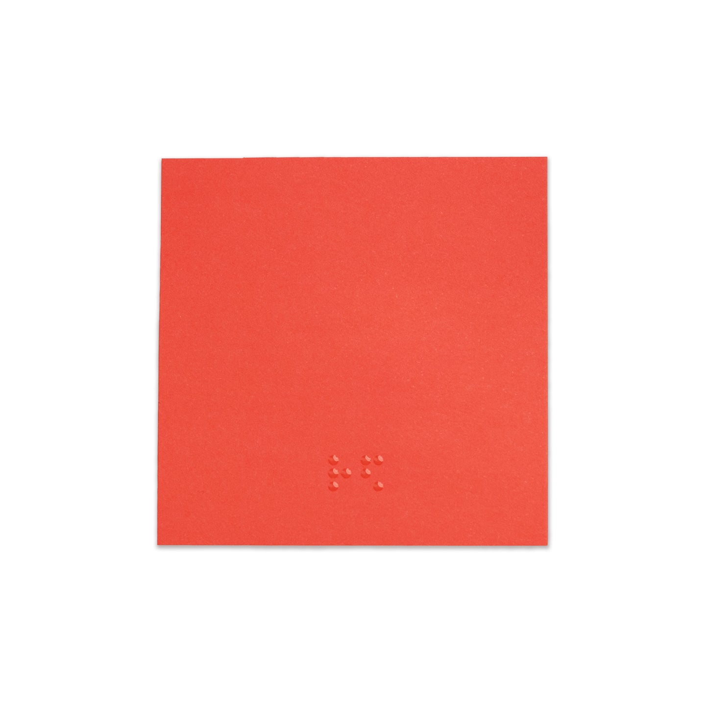 Red Sticky Note with Red in Braille