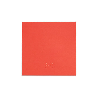 Red Sticky Note with Red in Braille