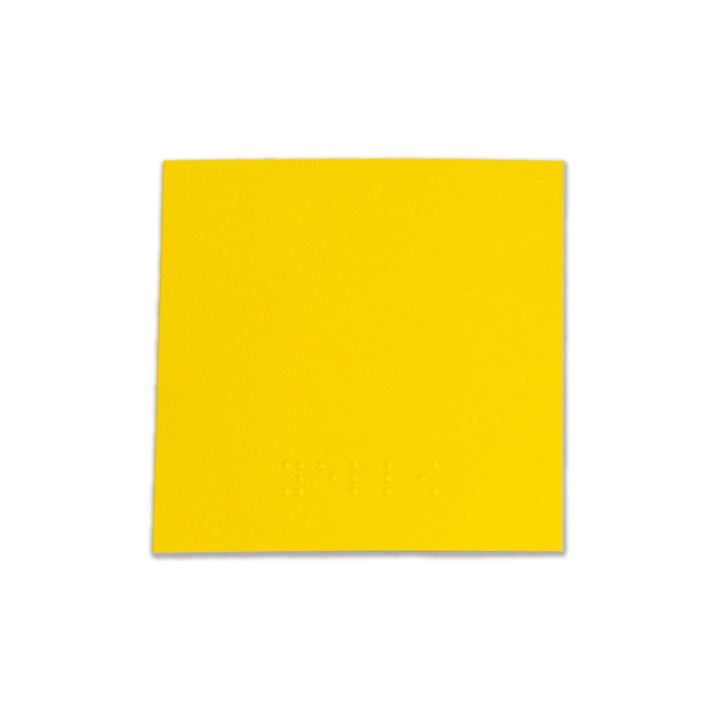 Yellow Sticky Note with Yellow in Braille