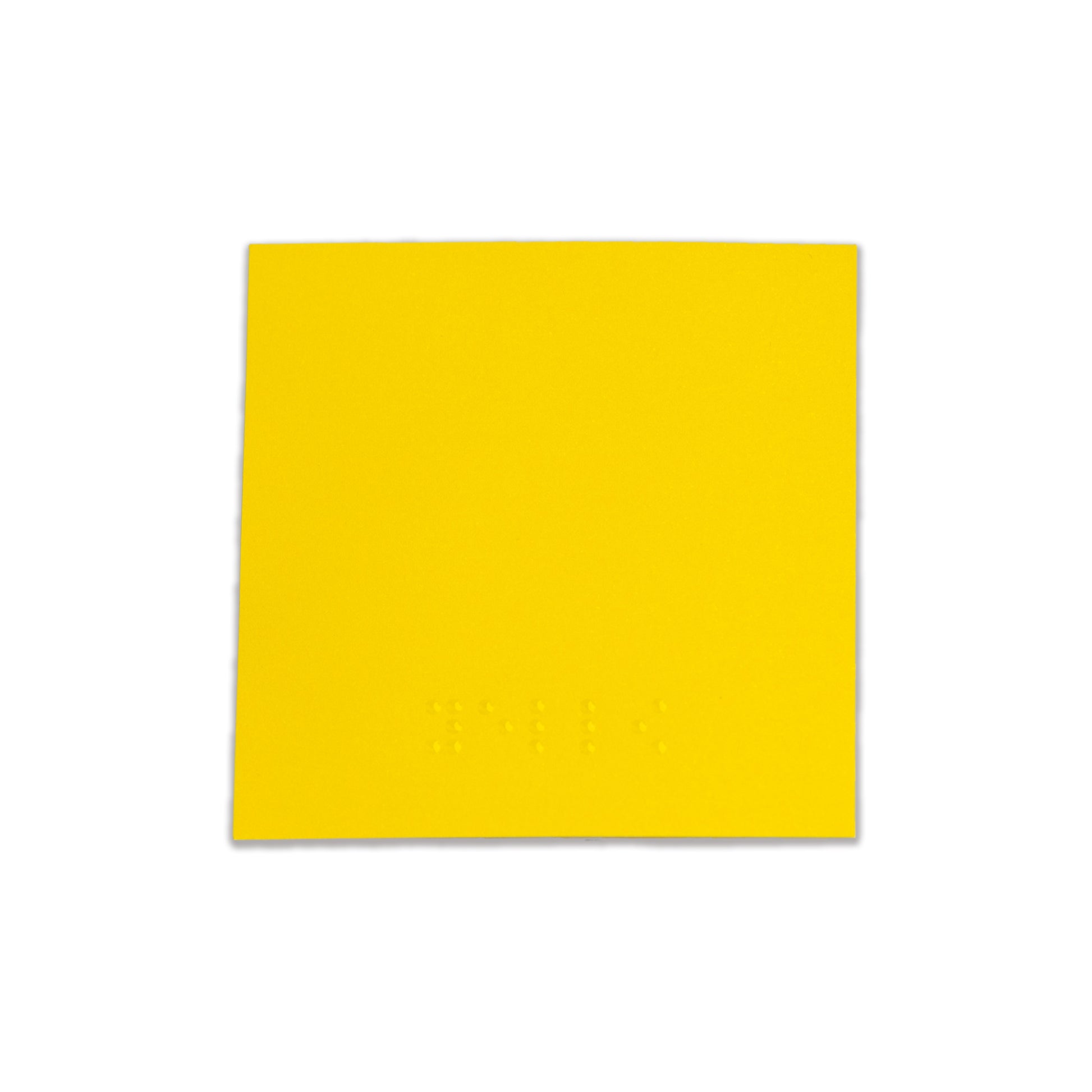 Yellow Sticky Note with Yellow in Braille